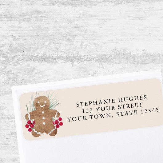 Gingerbread Cookie Return Address
