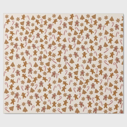 Gingerbread Cookies and Candy Canes Geschenkpapier (Flach)