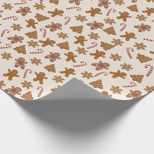 Gingerbread Cookies and Candy Canes Geschenkpapier (Ecke)