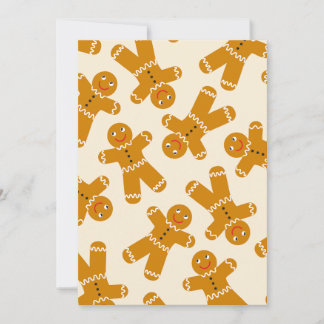 Gingerbread Cookies auf Creme Feiertagskarte