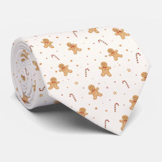 Gingerbread Cookies & Candy Canes Holiday  Krawatte