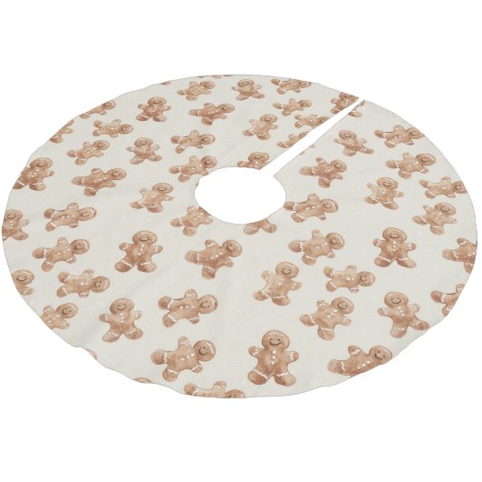 Gingerbread Cookies Christmas Polyester Weihnachtsbaumdecke (Schrägansicht)