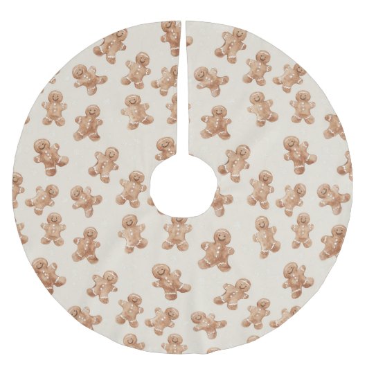 Gingerbread Cookies Christmas Polyester Weihnachtsbaumdecke (Vorderseite)