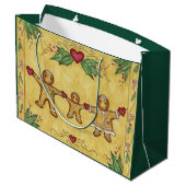 Gingerbread Cookies Gift Bag Große Geschenktüte (Rückseite Schrägansicht)