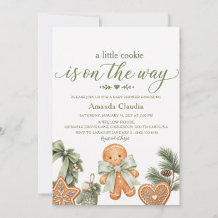 Gingerbread-Cookies Grüne Babyparty\ Einladung