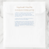 Gingerbread Cookies - Mix-Anweisungen Quadratischer Aufkleber (Tasche)