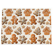 Gingerbread Cookies Pattern Große Geschenktüte (Vorderseite)