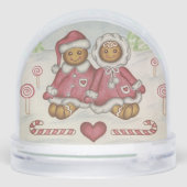 Gingerbread Cookies Snow Globe Schneekugeln (Rückseite)