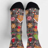 Gingerbread Cookies Socks Christmas Print Socks Socken (Oben)