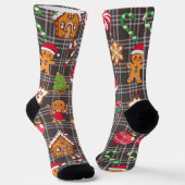 Gingerbread Cookies Socks Christmas Print Socks Socken (Gewinkelt)