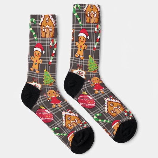 Gingerbread Cookies Socks Christmas Print Socks Socken (Rechts)