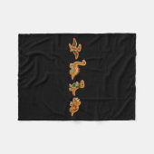 Gingerbread Costume Dinosaur Christmas Cookie Baki Fleecedecke (Vorderseite (Horizontal))