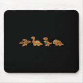 Gingerbread Costume Dinosaur Christmas Cookie Baki Mousepad (Vorne)