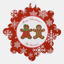 Gingerbread Couple Ornament Weihnachtskarte Karte