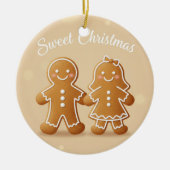 Gingerbread Couple Sweet Christmas Baking Lover Keramik Ornament (Vorne)