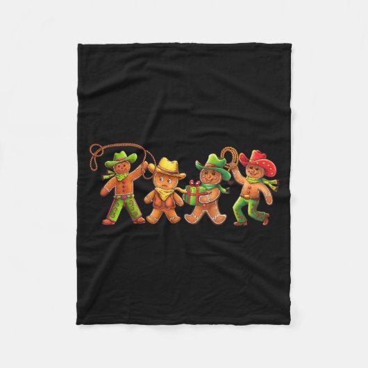 Gingerbread Cowboy Christmas Cookie Baker Western  Fleecedecke (Vorderseite)