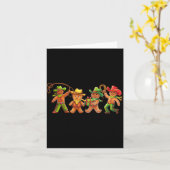 Gingerbread Cowboy Christmas Cookie Baker Western Karte (Gelbe Blume)