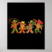 Gingerbread Cowboy Christmas Cookie Baker Western Poster (Vorne)
