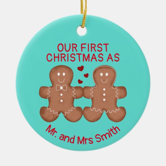 Gingerbread-Cute Keramik Ornament (Vorne)