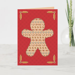 Gingerbread Cutout Feiertagskarte