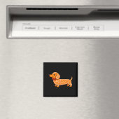 Gingerbread Dachshund Christmas Cute Weiner Dog  Magnet (In Situ (Geschirrspüler))