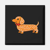 Gingerbread Dachshund Christmas Cute Weiner Dog  Magnet (Vorne)