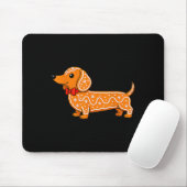 Gingerbread Dachshund Christmas Cute Weiner Dog Mousepad (Mit Mouse)