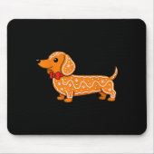 Gingerbread Dachshund Christmas Cute Weiner Dog  Mousepad (Vorne)