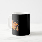 Gingerbread Dachshund Christmas Tree House Cookie Kaffeetasse (Vorderseite Links)