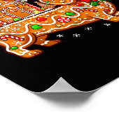 Gingerbread Dachshund Christmas Tree House Cookie Poster (Ecke)