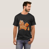 Gingerbread Dachshund Christmas Tree House Cookie T-Shirt (Vorne ganz)