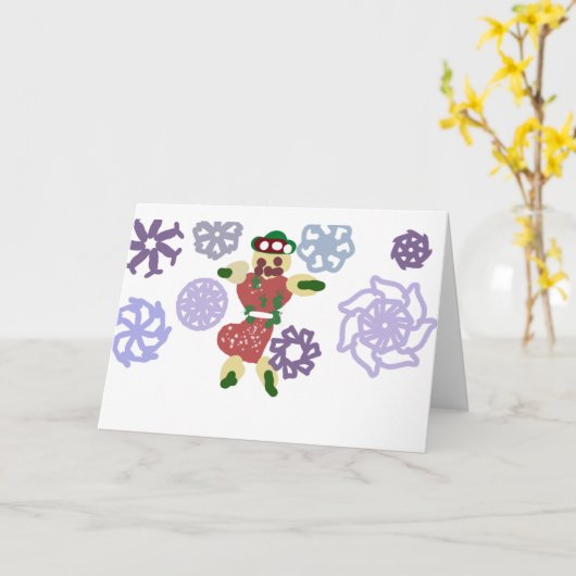 Gingerbread dance  karte (Gelbe Blume)