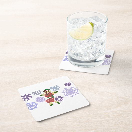 Gingerbread dance rechteckiger pappuntersetzer (Vor Ort)