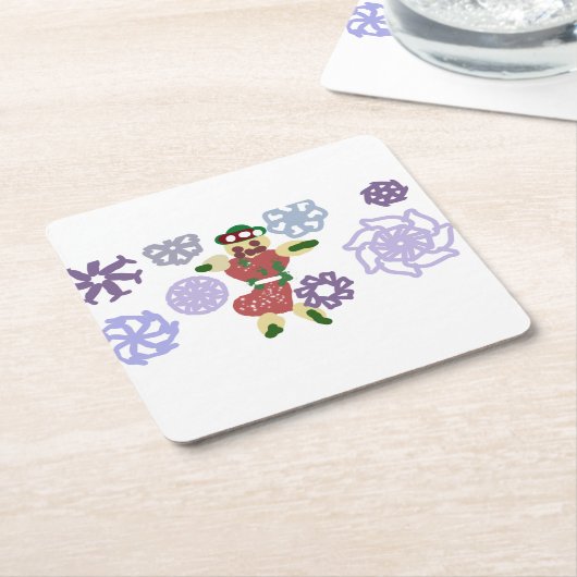 Gingerbread dance  rechteckiger pappuntersetzer (angewinkelt)