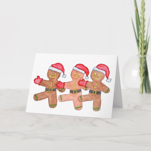 Gingerbread Dancers Dankeskarte (Vorderseite)