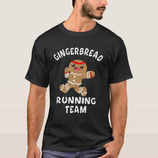 Gingerbread, das Weihnachtskost im Team läuft T-Shirt (Vorderseite)