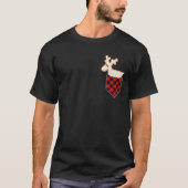 Gingerbread Deer Pocket Tee Cute Cookies Red Plaid (Vorderseite)