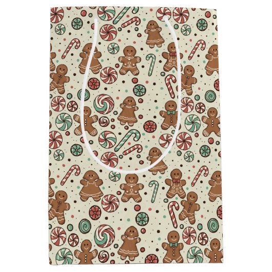 Gingerbread Delight Gift Bag Mittlere Geschenktüte (Vorderseite)