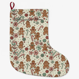 Gingerbread Delight Großer Weihnachtsstrumpf