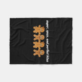 Gingerbread Dental Christmas Ortho Squad Orthodont Fleecedecke (Vorderseite (Horizontal))