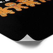 Gingerbread Dental Christmas Ortho Squad Orthodont Poster (Ecke)