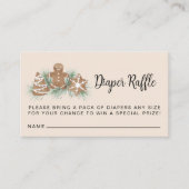 Gingerbread Diaper Raffle Baby Shower Begleitkarte (Vorderseite)
