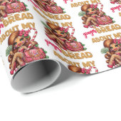 Gingerbread Diva Funny Urban Weihnachten Geschenkpapier (Rolleneckpunkt)