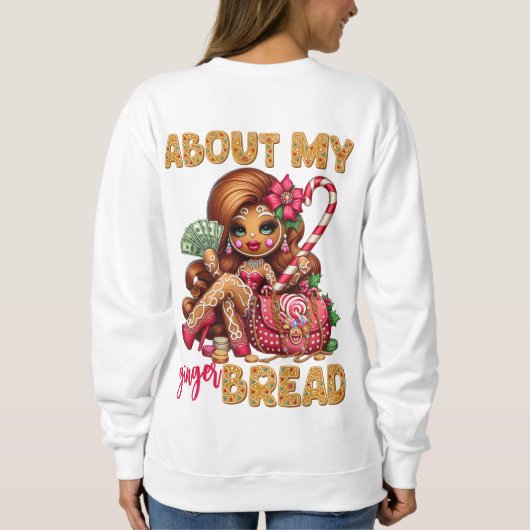 Gingerbread Diva Funny Urban Weihnachten Sweatshirt (Rückseite)