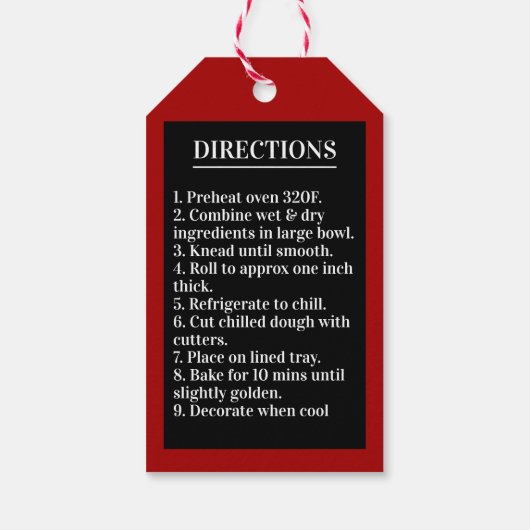 Gingerbread DIY Geschenkanhänger (Rückseite)