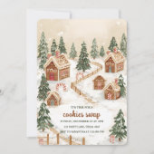 Gingerbread-Dorf-Plätzchentausch Einladung (Vorderseite)