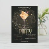 Gingerbread Drink Fireworks Weihnachtsfirma Einladung (Stehend Vorderseite)