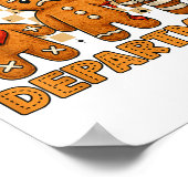 Gingerbread Emergency Department Christmas Nurse D Poster (Ecke)