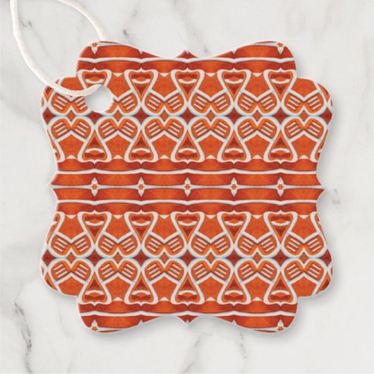 GINGERBREAD Extravagant Square Gift Tags Geschenkanhänger (Vorderseite)