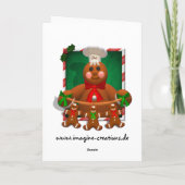 Gingerbread Family Feiertagskarte (Rückseite)